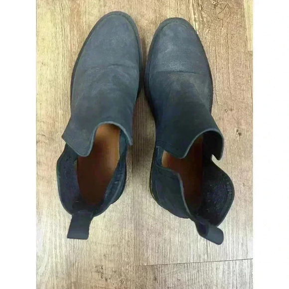 Charleston Shoe Company Federal Ankle Boots Blue Leather Suede Women's 7 - Picture 13 of 13